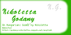 nikoletta godany business card